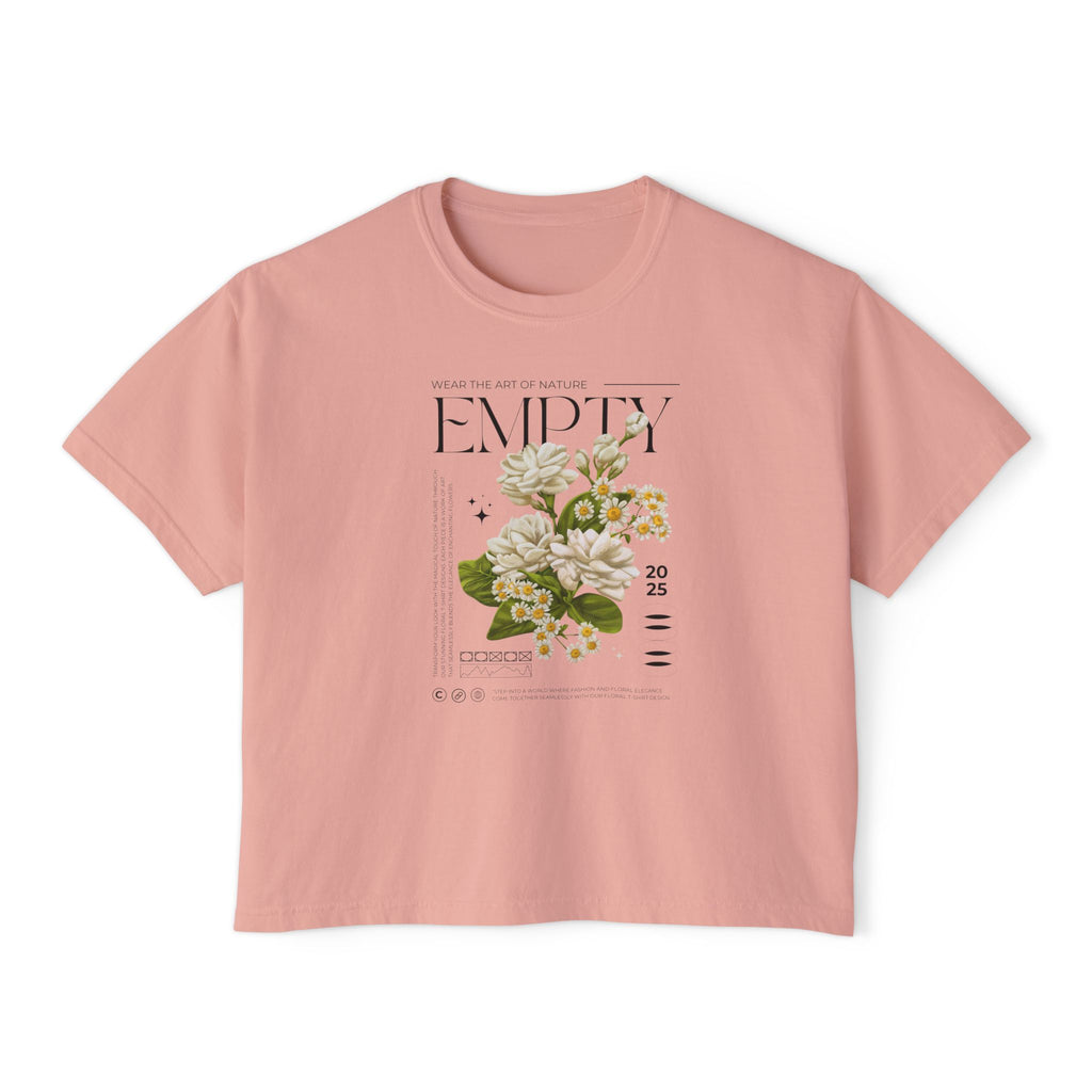 Floral Women’s Boxy Tee, Casual Style, Spring Fashion, Graphic Tee, Gift for Her, Eco-Friendly T-Shirt